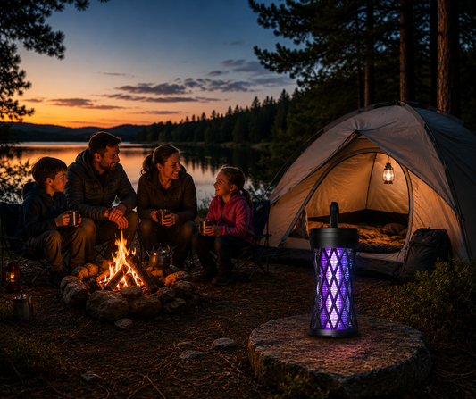 MosquitoGuard™ – Uppladdningsbar Mygglampa med Elektrisk Insektsfälla