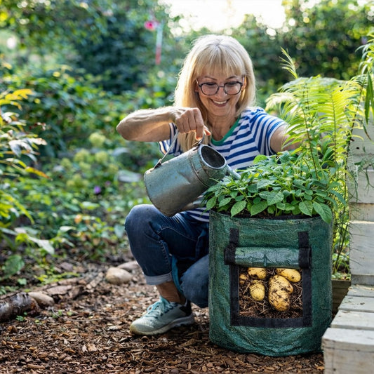Odlingspåsar för Grönsaker – Andningsbara Grow Bags med Skördefönster