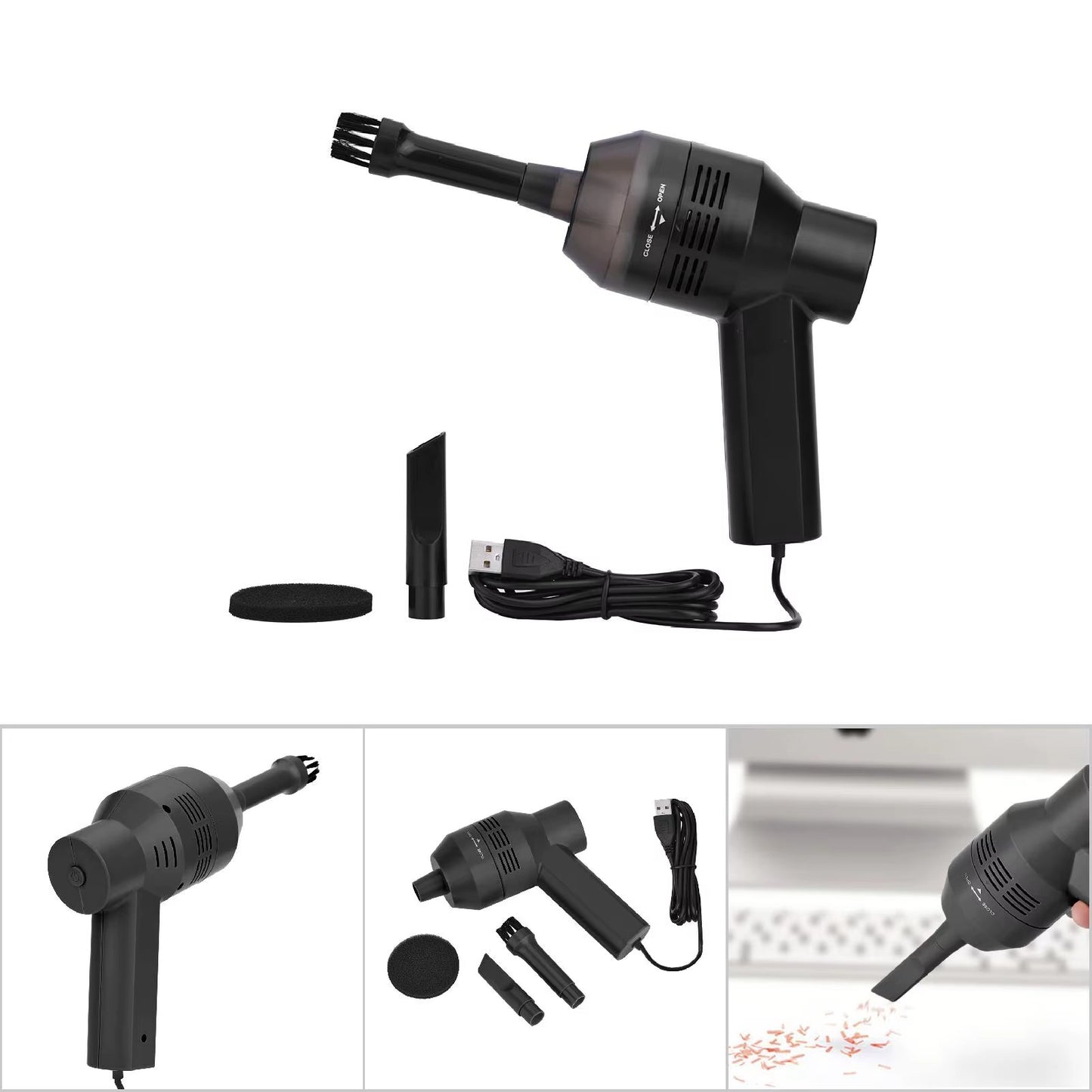 AirBlast™ – Trådlös Elektrisk Luftblåsare & Mini Dammsugare