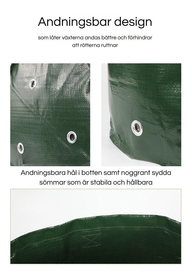 Odlingspåsar för Grönsaker – Andningsbara Grow Bags med Skördefönster