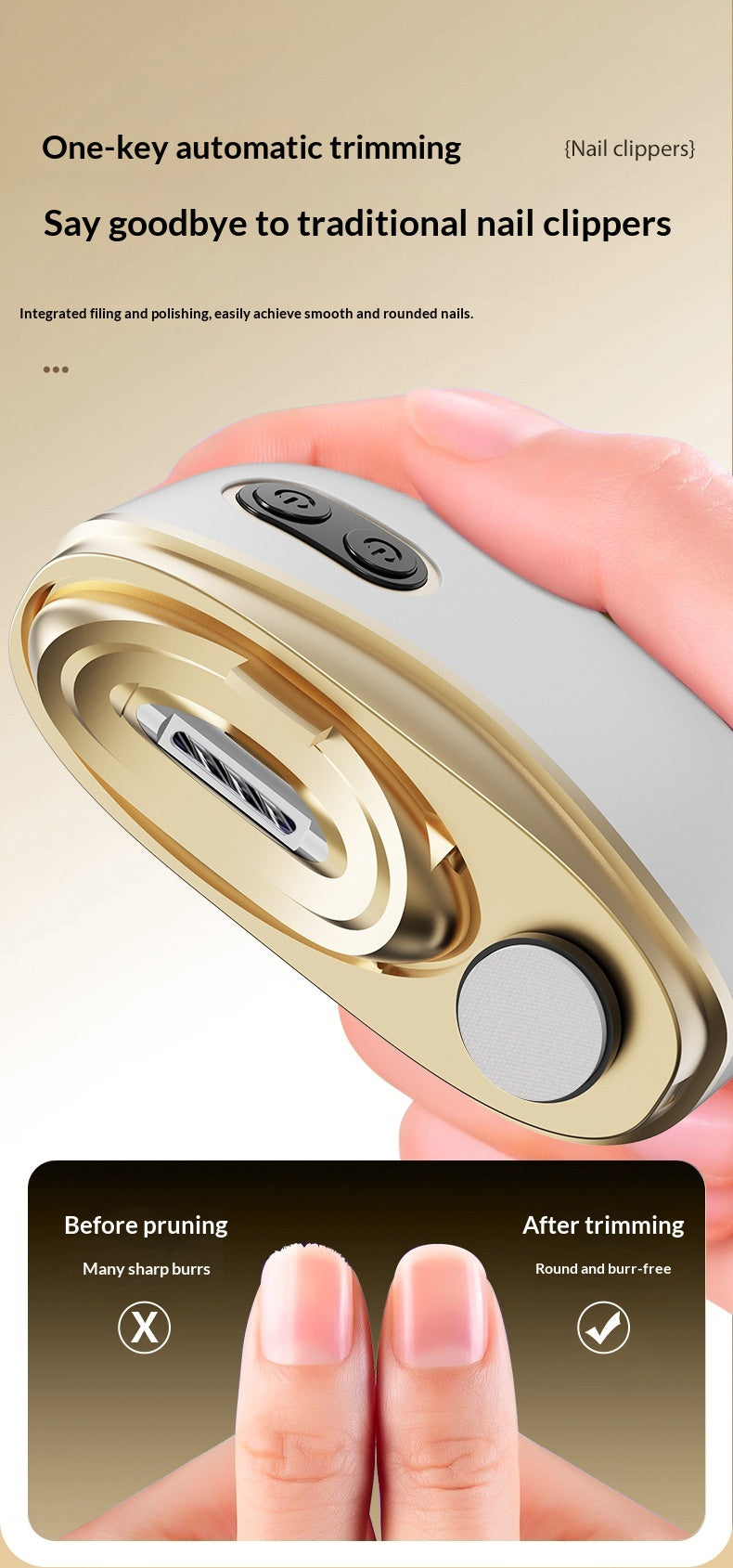 SmartClip™ – Elektrisk Nagelklippare med Automatisk Nagelfil