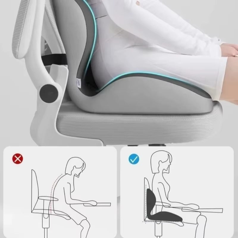 Ergonomisk Sittkudde med Ryggstöd – Memory Foam för Bättre Hållning