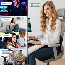 Ergonomisk Sittkudde med Ryggstöd – Memory Foam för Bättre Hållning