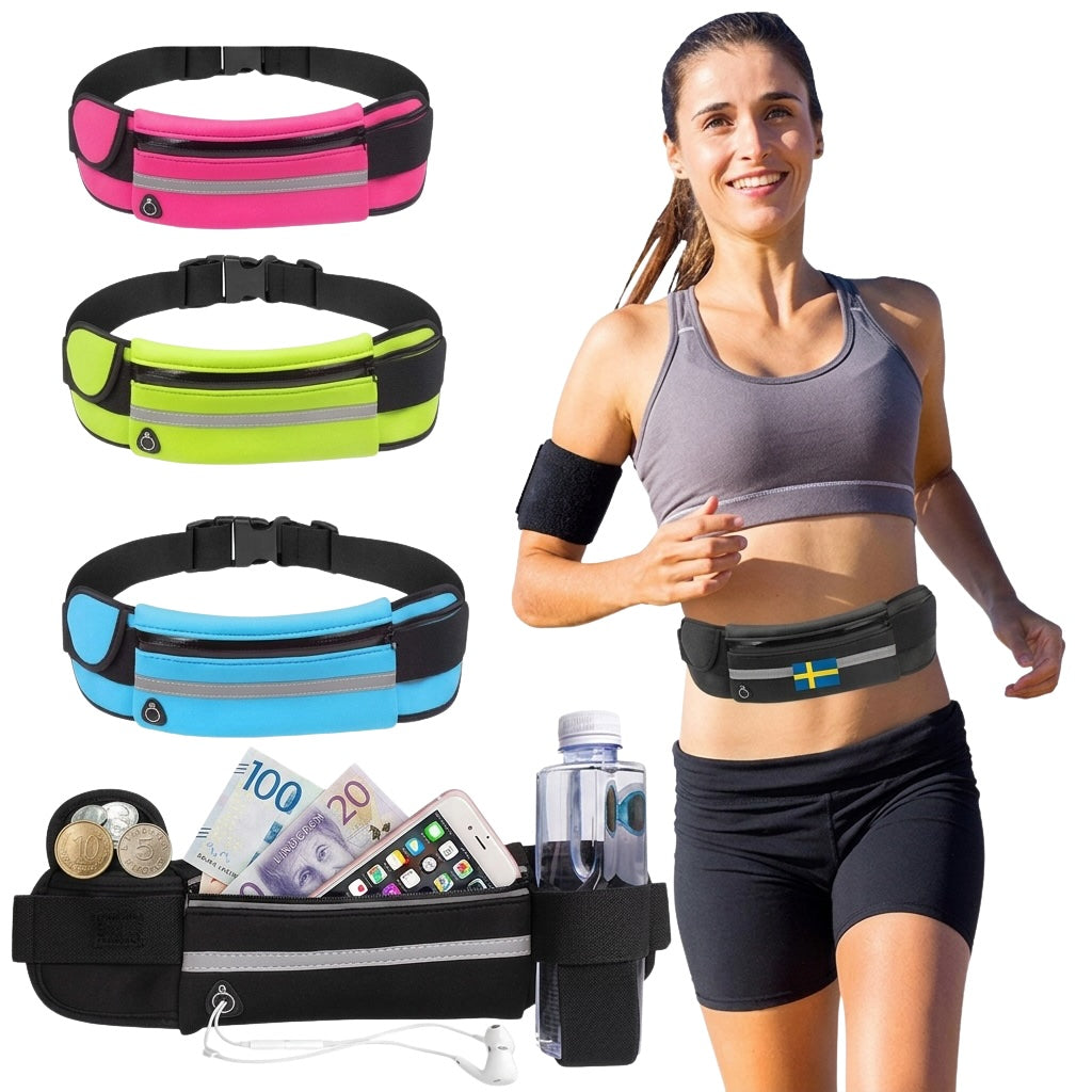 ActiveFlex™ Sportbälte med Flaskhållare & Mobilfack