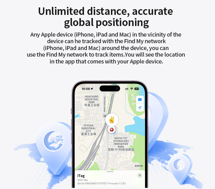Smart Bluetooth Tracker – Hitta Nycklar, Väskor & Bagage med Apple Hitta