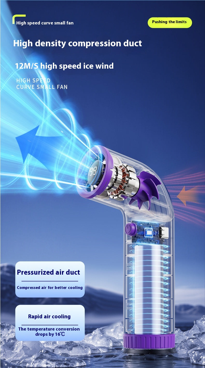 TurboFan™ – Kraftfull Portabel Handfläkt med Digital Display