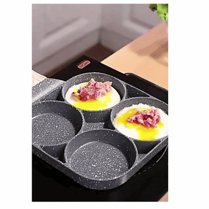 Non-stick stekpanna 2/4 fack – multifunktionell frukostpanna för alla spisar